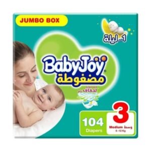 manual-6281008298284 بيبي جوي حفاضات مضغوطة مقاس 3 عبوة 104 حفاضة