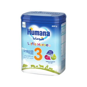 product-4031244003461 حليب أطفال هيومانا رقم 3 بعبوة 800 جرام، مناسب لاحتياجات مرحلة النمو حسب إرشادات الاستخدام على العبوة.