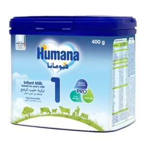 product-4031244004796 حليب أطفال هيومانا رقم 1 بعبوة 400 جرام، مناسب للاستخدام اليومي حسب إرشادات العبوة.