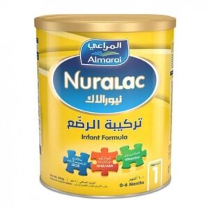 حليب أطفال نيورالاك رقم 1 بعبوة 900 جرام، مخصص للمرحلة الأولى حسب تعليمات العبوة.