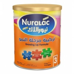 حليب أطفال نيورالاك رقم 3 بعبوة 400 جرام، مناسب حسب إرشادات المرحلة على العبوة.