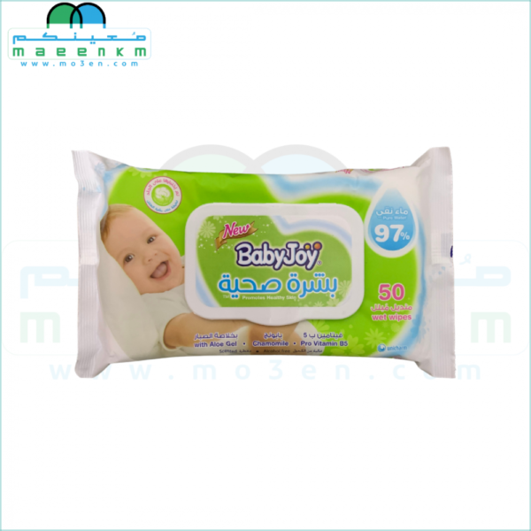 product-6281008200508 مناديل مبلله بيبي جوي بشرة صحية 50 منديل