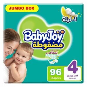 كرتون بيبي جوي 4 96 حفاض الجامبو