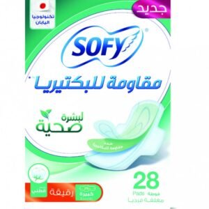 product-6281008514223 فوط سوفى مقاومة للبكتريا بالاجنحة رقيقة مسك حجم كبير 28 فوطه